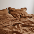 Load image into Gallery viewer, Natural European Linen Sheet Set - Cinnamon