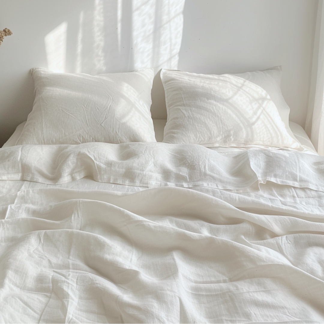 Natural European Linen Sheet Set - Cream