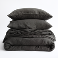 Load image into Gallery viewer, Natural European Linen Sheet Set - Onyx