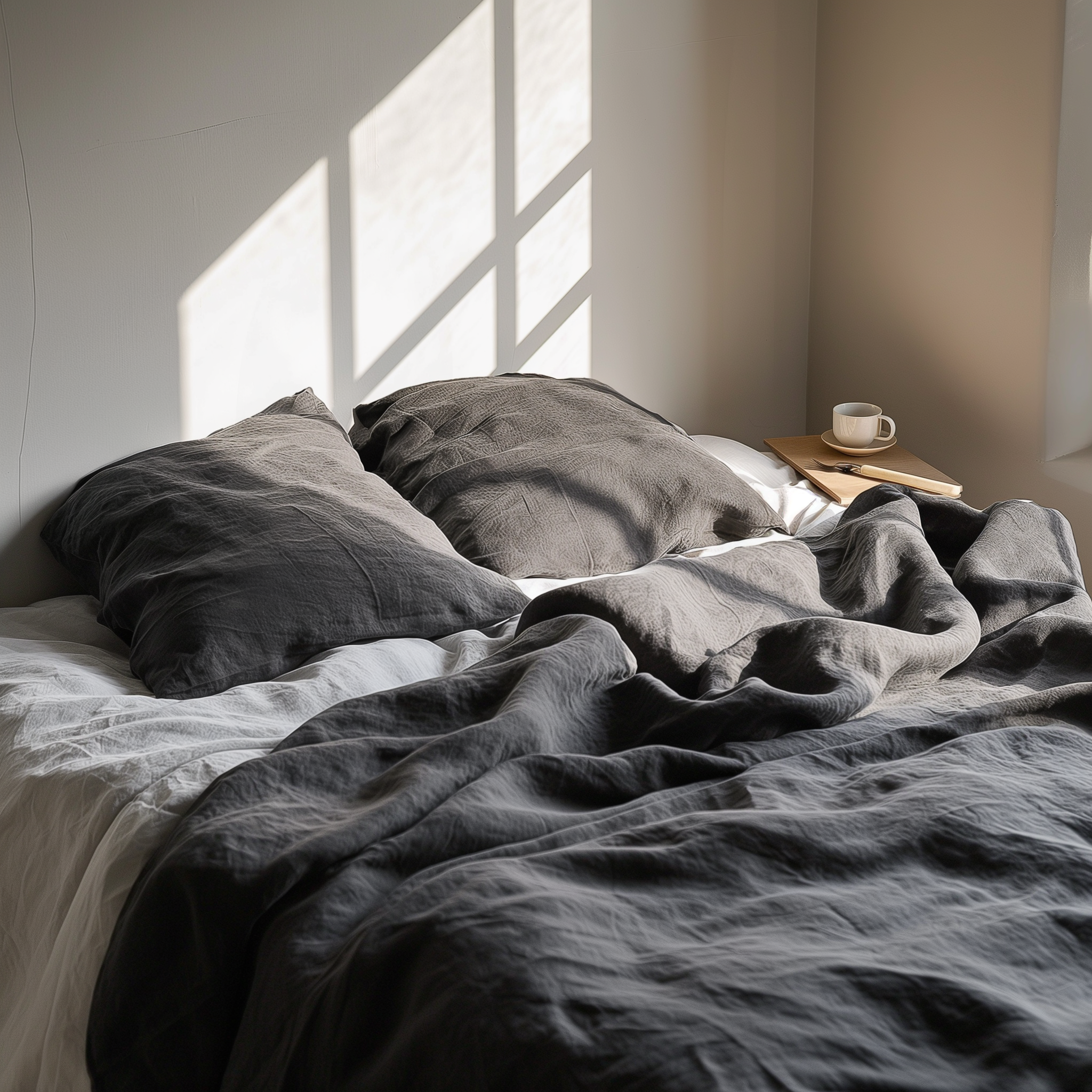 Natural European Linen Sheet Set - Onyx