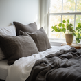 Load image into Gallery viewer, Natural European Linen Sheet Set - Onyx