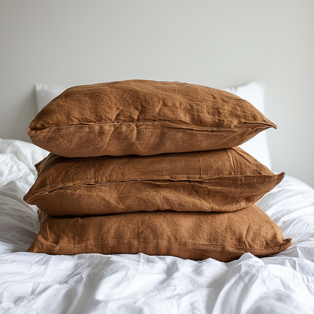 Natural European Linen Sheet Set - Cinnamon