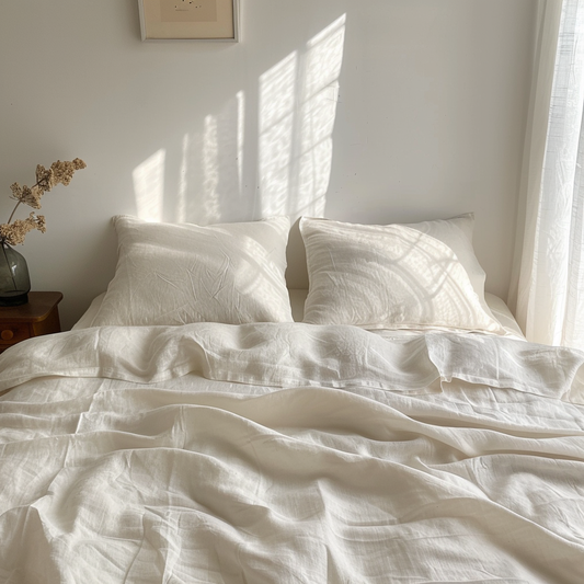 Transform Your Bedroom into a Sanctuary with Pure Linen Bed Sheets.